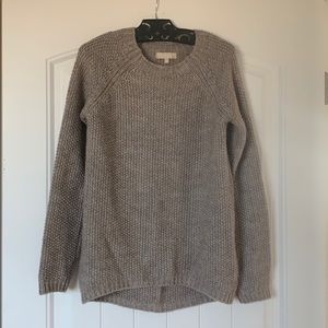 BenedettaB taupe wool blend popcorn knit sweater